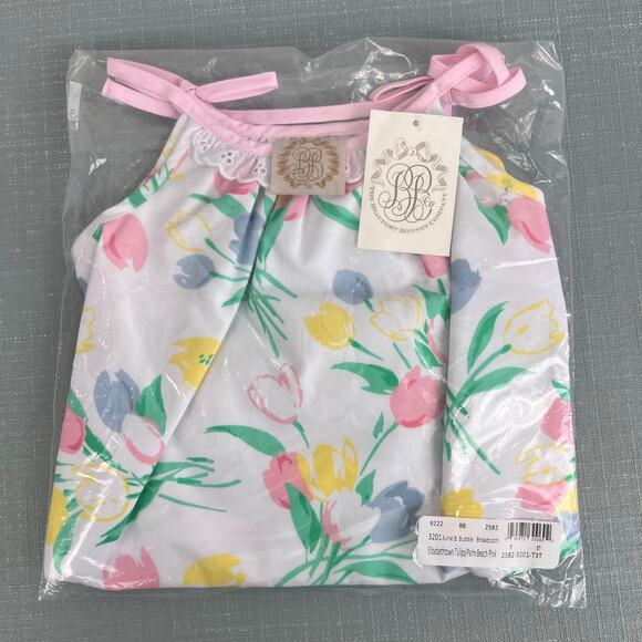 TBBC Junie B Bubble Elizabethtown Tulips Palm Beach Pink Worth Ave White 3T NWT - Picture 2 of 3
